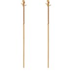Saint Laurent YSL Opyum Threader Earrings Gold