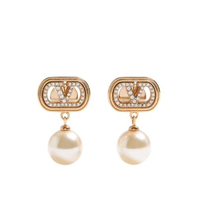 Valentino Garavani Logo Signature Earrings Gold