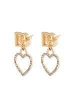 Dolce & Gabbana Heart Logo Drop Earrings Gold