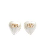 Valentino Garavani VLogo Signature Earrings Gold Pearl