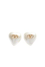 Valentino Garavani VLogo Signature Earrings Gold Pearl
