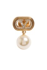 Designer earrings by Valentino Garavani featuring the gold VLogo signature. Elegant luxury accessory for women’s fashion and gifting.