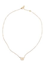 Valentino Garavani Ovalette Crystal Embellished Necklace Gold
