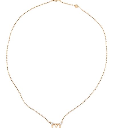 Valentino Garavani Ovalette Crystal Embellished Necklace Gold