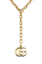 Gucci GG Marmont Pendant Chain Necklace Gold