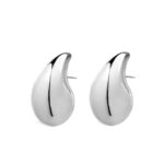 Bottega Veneta Drop Large Stud Earrings Silver