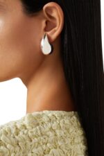 Bottega Veneta Small Drop Earrings Sterling Silver