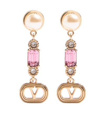 Valentino Garavani Ovalette Earrings Gold Pearl Swarovski® Crystals