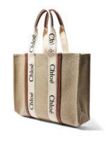 Chloé Woody Large Tote Bag in Beige/Brown