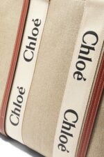 Chloé Woody Large Tote Bag in Beige/Brown