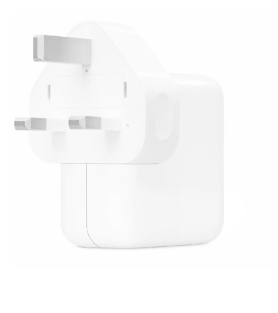 Apple 30W USB-C Power Adapter, White, MY1W2ZE/A Front View