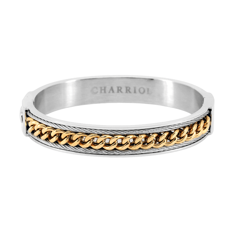 سوار شارول سلتيك شينيت فاخر للنساء Charriol Celtic Chainette Bangle Stainless Steel Women Bracelet