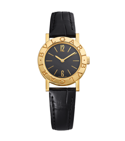 Bvlgari Bvlgari 18K Yellow Gold Watch with Black Alligator Strap