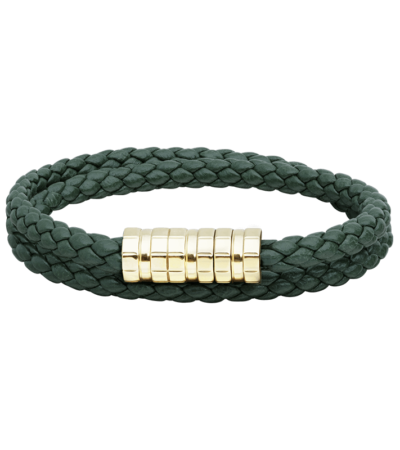 Chopard Ice Cube Khaki Leather Unisex Bracelet