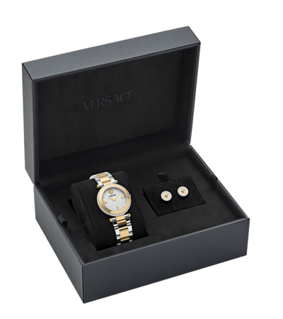 Versace Reve Watch and Earrings Women’s Luxury Designer Set