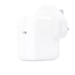 Apple 30W USB-C Power Adapter, White, MY1W2ZE/A Front View