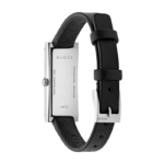 Gucci G-Frame Watch YA127515 Silver Dial Black Leather Strap Women’s Watch