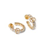 Valentino Garavani VLogo Signature Crystal Half Hoop Earrings Gold