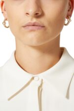 Valentino Garavani VLogo Signature Crystal Half Hoop Earrings Gold