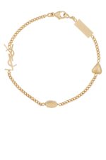 Saint Laurent Opyum Heart Charm Bracelet Gold