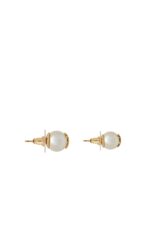 Saint Laurent Cassandre Pearl Earrings Gold