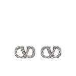 Valentino Garavani VLogo Signature Earrings Silver Swarovski® Crystals