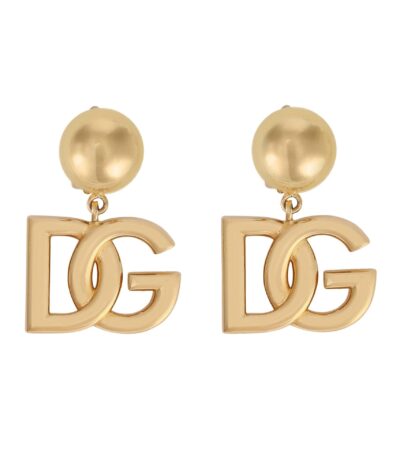 Dolce & Gabbana DG Logo Clip-On Earrings Gold
