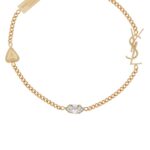 Saint Laurent Opyum Heart Charm Bracelet Women’s Gold Jewelry