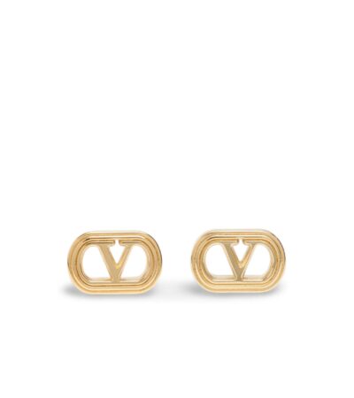 Valentino Garavani Ovalette Metal Earrings Gold