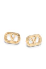 Valentino Garavani Ovalette Metal Earrings Gold