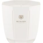 Dr. Vranjes Ginger Lime scented candle in an iridescent pearl handblown glass vessel