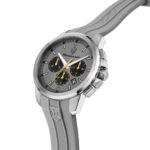 Maserati Successo Men's grey watch with silicone strap and 42mm stainless steel case.