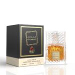 Al Aqeeq Khumrati unisex perfume bottle showcasing its elegant Arabian design.