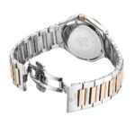 Aigner Fermo men's watch in silver and rose gold two-tone with a blue dial.