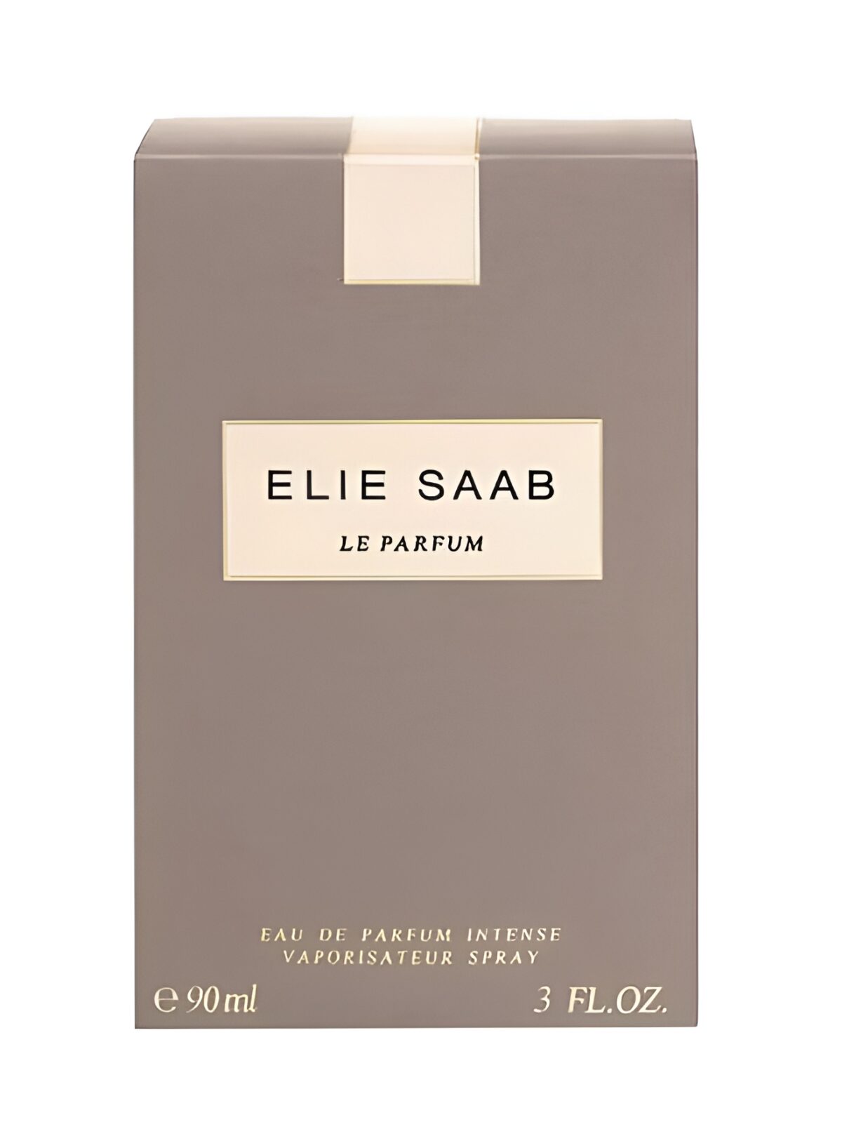 Clear jewel-cut glass bottle of Elie Saab Le Parfum Eau de Parfum 90ml.