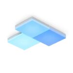 Nanoleaf Skylight smart ceiling panels showing a blue sky effect