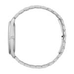 Gucci G-Timeless 38mm watch with burgundy dial and stainless steel bracelet