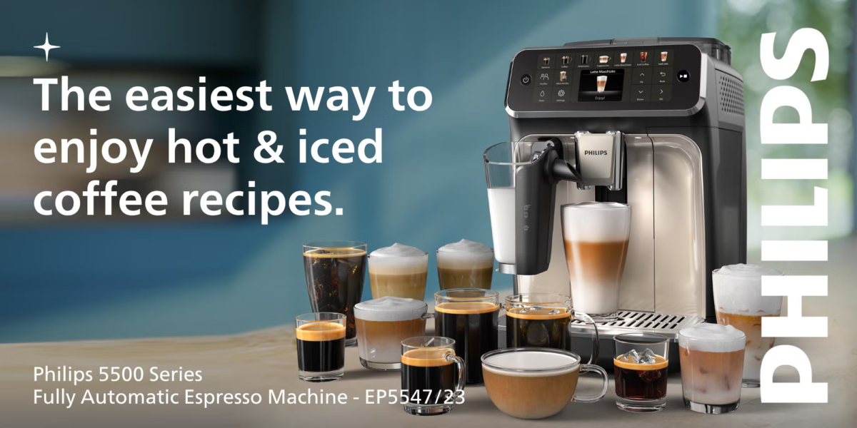 Philips Series 5500 Fully Automatic Espresso Machine Grey EP5547/90