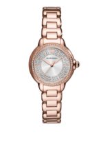 Emporio Armani Mia 32mm stainless steel watch with a white minimalist dial.