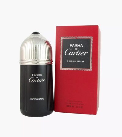 100ml bottle of Pasha de Cartier Edition Noire showing the metallic cap and black gradient glass.