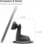 iOttie iTap 2 magnetic car mount attached to a car dashboard holding a smartphone