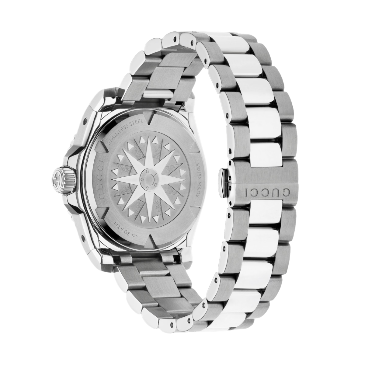 Gucci Dive 40mm automatic watch with black dial and stainless steel bracelet