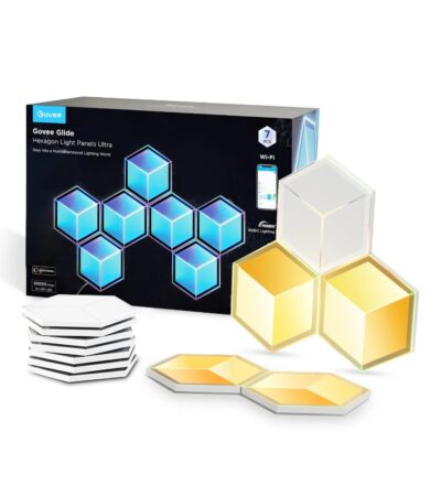 Govee Glide Hexagon Light Panels Ultra RGBIC smart wall lighting setup