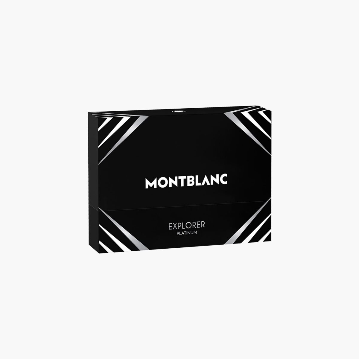 Montblanc Explorer Platinum 100ml EDP bottle showing its silver textured design.