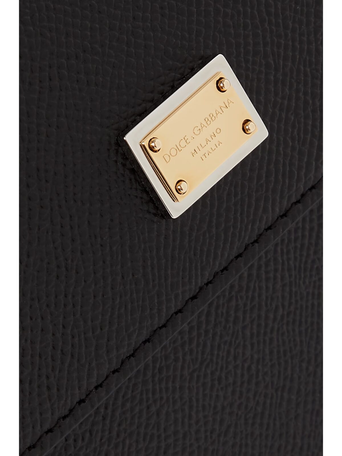 Dolce & Gabbana Dauphine Miss Sicily bag in textured leather with leopard lining