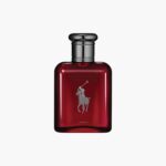 75ml sleek red bottle of Ralph Lauren Polo Red EDP for men with a woody scent profile.