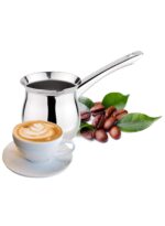 OMS 18/10 stainless steel Turkish coffee pot size 7 with ergonomic handle