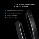 Smart Lock AX9 Tenon with vertical face recognition sensors and digital keypad