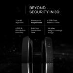 Smart Lock AX9 Tenon with vertical face recognition sensors and digital keypad