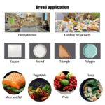 Clear elastic plastic food covers stretched over various kitchen bowls